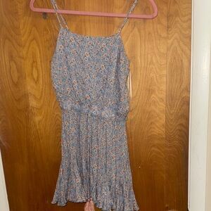 Aakaa Blue Floral Dress